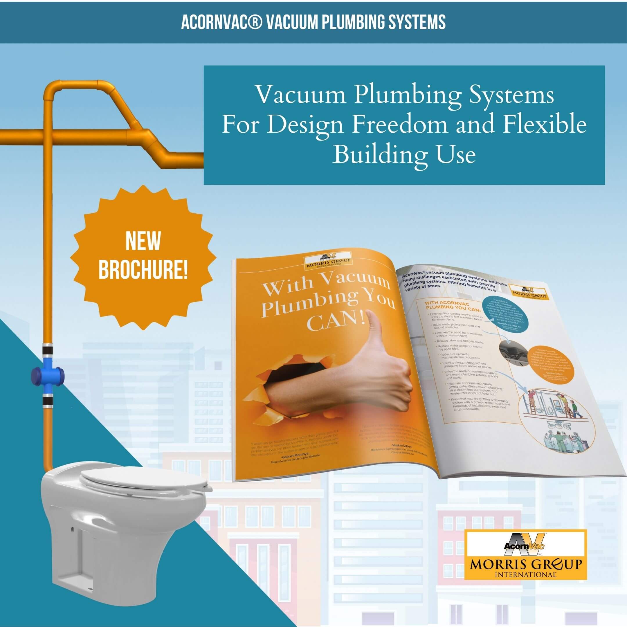 New AcornVac Brochure Explores Benefits of Vacuum Plumbing Systems