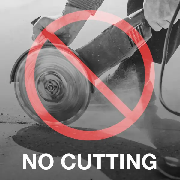 No cutting or trenching for vacuum plumbing systems